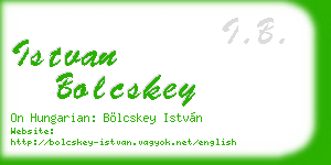 istvan bolcskey business card