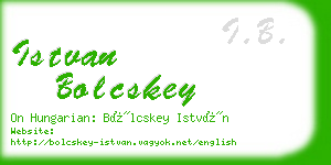 istvan bolcskey business card